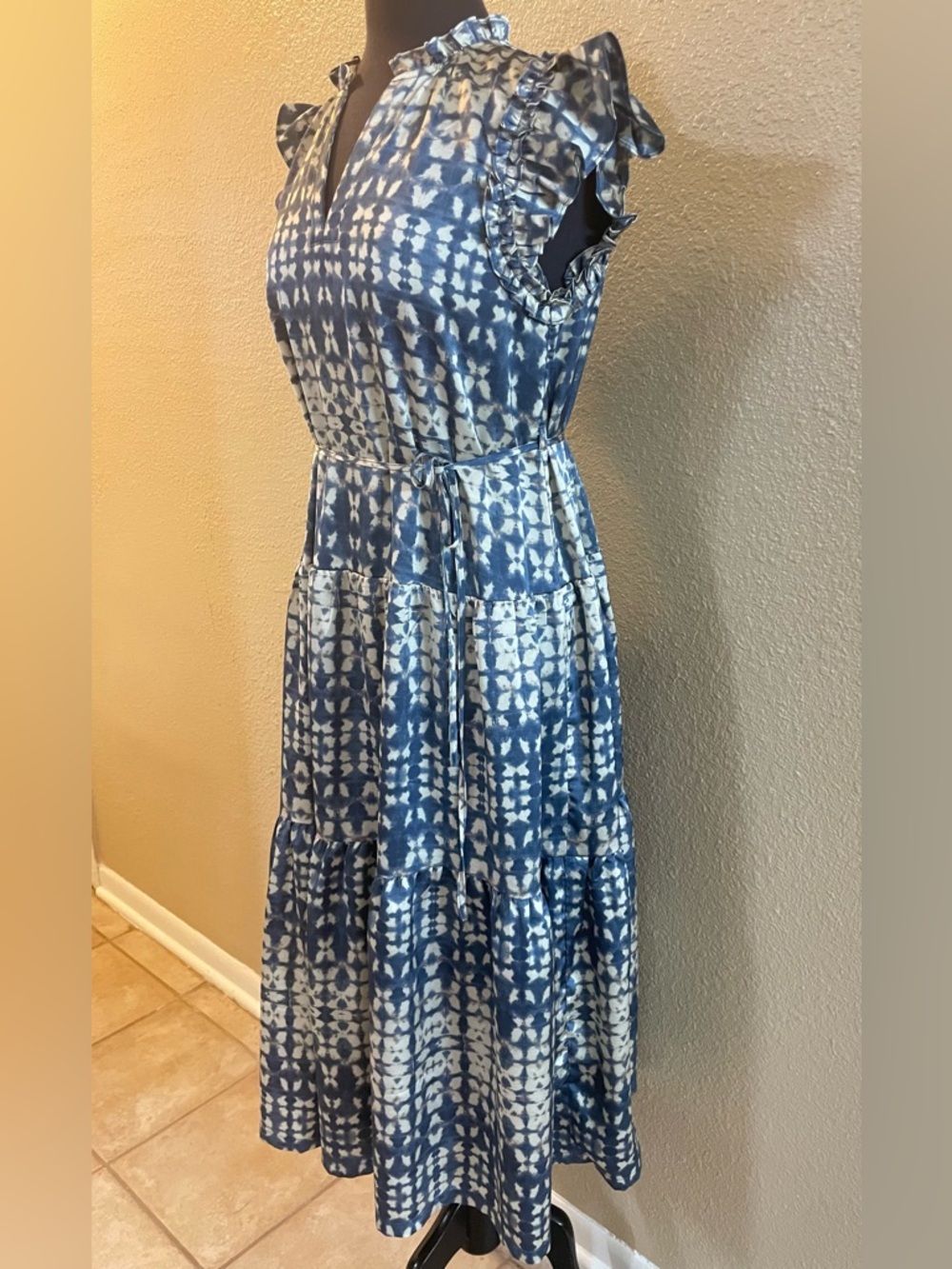 PINCH TAYTUM PRINTED TIERED WOMENS
MIDI DRESS SIZE S - Picture 5 of 16